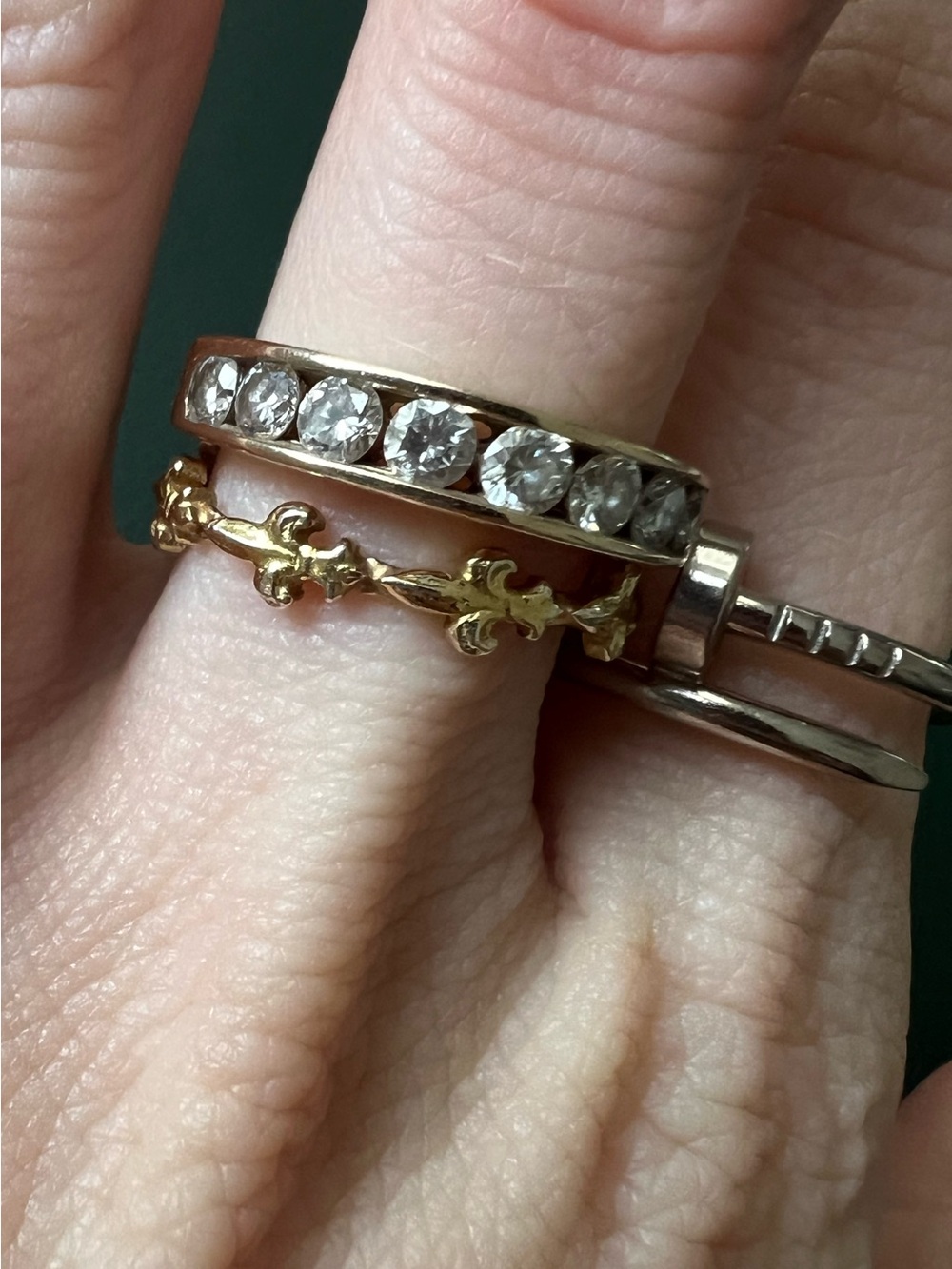 Fleur De Lis Vermeil Ring Corpus Christi France - Picture 4 of 5
